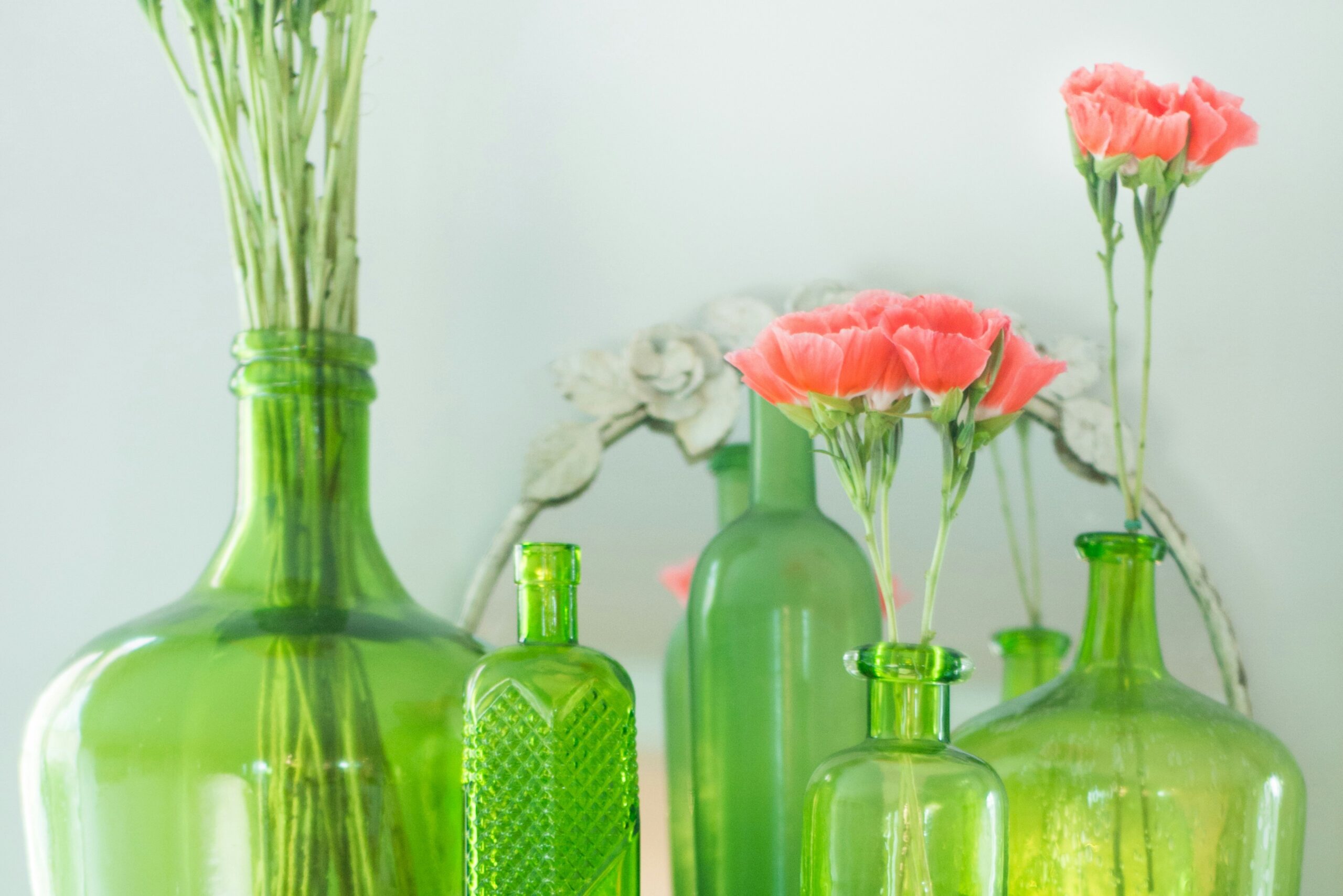 Steps of a simple evening skincare routine laid out on a bathroom counter.