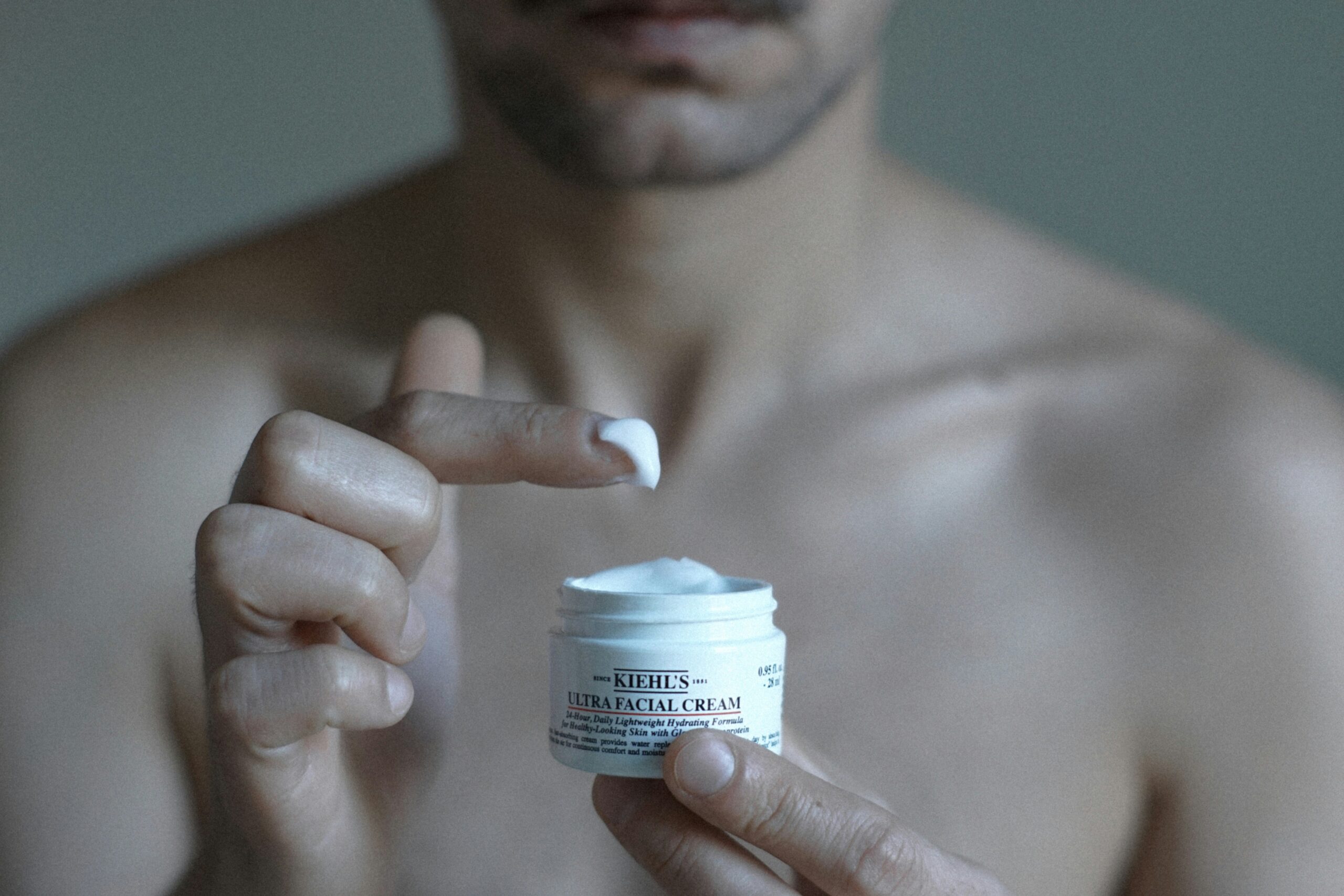 Close-up of smooth hydrated skin texture